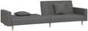 vidaXL Schlafsofa 2-Sitzer mit 2 Kissen Dunkelgrau Stoff 375900 Bild 4