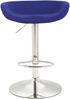 CLP Barhocker Anaheim Filz Trompetenfuß mit Fußstütze,blau chrom Bild 2