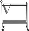 Servierwagen ALAMO Metall Schwarz Bild 4