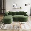 3-Sitzer Sofa 252x164x67 cm aus Chenille-Stoff rahmenlos modular, grün Bild 2