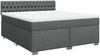 vidaXL Boxspringbett mit Matratze Dunkelgrau 180x200 cm Stoff 3288275 Bild 3