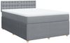 vidaXL Boxspringbett mit Matratze Hellgrau 160x200 cm Stoff 3287521 Bild 2
