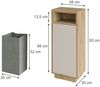Wäscheschrank Beatrice Cashmere/Artisan-Eiche 38 x 93 cm Vicco Bild 2