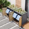 Mülltonnenbox, Mülltonnenunterstand mit Hochbeet, 120L 240L, wetterfest, Container, Abfallbehälter, Tonnenhaus, Gartenbox, abschließbare Müllbox (4 Tonnen) Bild 5