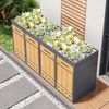 Mülltonnenbox, Mülltonnenunterstand mit Hochbeet, 120L 240L, wetterfest, Container, Abfallbehälter, Tonnenhaus, Gartenbox, abschließbare Müllbox (4 Tonnen) Bild 3