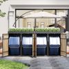 Mülltonnenbox, Mülltonnenunterstand mit Hochbeet, 120L 240L, wetterfest, Container, Abfallbehälter, Tonnenhaus, Gartenbox, abschließbare Müllbox (4 Tonnen) Bild 4
