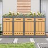 Mülltonnenbox, Mülltonnenunterstand mit Hochbeet, 120L 240L, wetterfest, Container, Abfallbehälter, Tonnenhaus, Gartenbox, abschließbare Müllbox (4 Tonnen) Bild 2