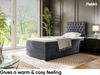 MEBLINI Boxspringbett DALIA 80x200 cm mit Bettkasten - H4/Dunkelgrau Samt Gepolstert Einzelbett mit Topper & Taschenfederkern-Matratze - 80x200 Links Bild 4