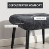 HOMCOM Fußhocker mit Anti-Rutsch-Pads (Polsterhocker, 1 St, Fußstütze), für Schlafzimmer, Wohnzimmer, Dunkelgrau Bild 4
