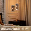 ZMH LED Pendelleuchte Esstisch Hängelampe Modern 3000K Hängeleuchte Glas 1/3 Flammig, LED fest integriert, Warmweiß, 8W Schwarz Pendellampe für Wohnzimmer Esszimmer Küche Bild 1