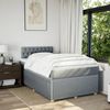 vidaXL Boxspringbett mit Matratze Hellgrau 120x200 cm Stoff 3287430 Bild 3