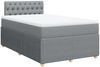 vidaXL Boxspringbett mit Matratze Hellgrau 120x200 cm Stoff 3287430 Bild 2