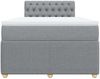 vidaXL Boxspringbett mit Matratze Hellgrau 120x200 cm Stoff 3287430 Bild 4