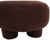 Hocker HWC-Q49, Sitzhocker Ottomane Polsterhocker Pouf, Stoff/Textil Bouclé (200g/m²) 55cm ~ dunkelbraun Bild 5
