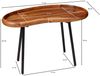 Beistelltisch Set FB52620 Sheesham Massiv Satztisch Nierenform mit Metallbeinen Bild 4
