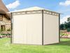 Gartenpavillon 3x3 m wasserdicht PREMIUM Pavillon mit 4 Seitenteilen Gartenzelt ca. 220g/m² Dachplane in creme Partyzelt Bild 3