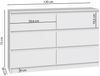 Selsey 'Malwa' Kommode mit sechs Schubladen, weiß, ca. 75 x 120 x 30 cm Bild 5