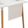 Simurq Tischläufer Leinenoptik - Lotuseffekt, Wasserabweisende & Abwaschbare (Tischläufer modern, Pflegeleicht & fleckenabweisend Läufer, tischläufer grau - tischläufer weiß) Bild 4