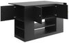 Flieks Kücheninsel mit erweiterbarer Arbeitsplatte, (klappbare Tischplatte, B140/H90/T40-70 cm), Küchenschrank mit Schubladen und Regalen Buffetschrank Sideboard Bild 4
