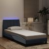 Einzelbettgestell Design für Erwachsene mit LED ohne Matratze Dunkelgrau 90x200 cm Samt d3533e Bild 2