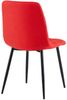 4er Set Esszimmerstühle Antibes Stoff rot Bild 5