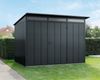 Hörmann Ecostar Metall-Gerätehaus Elegant mit Pultdach Typ 3, 238x303 cm , anthrazitgrau, 7,2 m²,1-flüglige Tür Bild 2