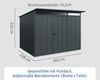 Hörmann Ecostar Metall-Gerätehaus Elegant mit Pultdach Typ 3, 238x303 cm , anthrazitgrau, 7,2 m²,1-flüglige Tür Bild 4