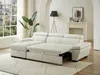Vente-unique - JONOVA Sofa Leder Weiß - B 154 cm x H 83 cm x L 256 cm Bild 2