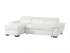 Vente-unique - JONOVA Sofa Leder Weiß - B 154 cm x H 83 cm x L 256 cm Bild 5