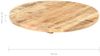 vidaXL Tischplatte Massivholz Mango Rund 25-27 mm 70 cm 286007 Bild 3