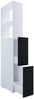 VCM Badmöbel Hochschrank Sadilo 918226 Weiß / Schwarz H. 183 x B. 25 x T. 50 cm Bild 3