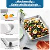 Onader Edelstahl Mini Backblech mit Abkühlgitter Set 23,7x17,7x2,5cm Bild 4