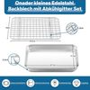 Onader Edelstahl Mini Backblech mit Abkühlgitter Set 23,7x17,7x2,5cm Bild 2