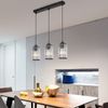 ZMH Pendelleuchte Esstisch Esszimmerlampe Hängend - Hängelampe Schwarz Modern Esstischlampe Wohnzimmer Schlafzimmer 3 Flammig E27 Hängeleuchte Design Pendellampe Kristall für Küche(ohne Leuchtmittel) Bild 5