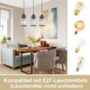ZMH Pendelleuchte Esstisch Esszimmerlampe Hängend - Hängelampe Schwarz Modern Esstischlampe Wohnzimmer Schlafzimmer 3 Flammig E27 Hängeleuchte Design Pendellampe Kristall für Küche(ohne Leuchtmittel) Bild 4