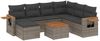 vidaXL 8-tlg. Garten-Sofagarnitur mit Kissen Grau Poly Rattan 3227054 Bild 2