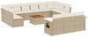 vidaXL 14-tlg. Garten-Sofagarnitur mit Kissen Beige Poly Rattan 3257136 Bild 2