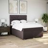 vidaXL Boxspringbett mit Matratze Dunkelbraun 160x200 cm Stoff 3292849 Bild 4