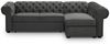 Beautysofa Polsterecke Chester L, L-Form Ecksofa aus Velour, Ottomane rechts oder links montierbar Bild 3