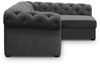 Beautysofa Polsterecke Chester L, L-Form Ecksofa aus Velour, Ottomane rechts oder links montierbar Bild 2