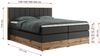 Boxspringbett BELLISSIMO KING, Doppelbett mit Multipocket-Matratze, Polsterbett mit Kopfstütze - 160 x 200 cm - Dunkelgrau Kunstleder - H4 Bild 5