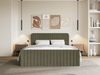 Selsey 'Saliano' Boxspringbett mit Bettkasten, Topper und Samtbezug, Olivgrün, 180x200 cm Bild 2