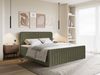 Selsey 'Saliano' Boxspringbett mit Bettkasten, Topper und Samtbezug, Olivgrün, 180x200 cm Bild 3