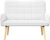 vidaXL 2-Sitzer Sofa Weiß 115 x 61 x 87 cm Stoff 42028900 Bild 4