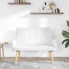 vidaXL 2-Sitzer Sofa Weiß 115 x 61 x 87 cm Stoff 42028900 Bild 3