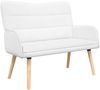 vidaXL 2-Sitzer Sofa Weiß 115 x 61 x 87 cm Stoff 42028900 Bild 2