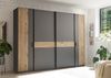Schlafzimmer-Set >Daria< (3-teilig) Kleiderschrank, Passepartout , Bett, Viking Oak / Graphit Bild 2
