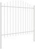 vidaXL Gartenzaun 2 pcs Weiß 170 x 190 cm Pulverbeschichteter Stahl 3360139 Bild 4