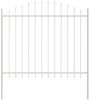 vidaXL Gartenzaun 2 pcs Weiß 170 x 190 cm Pulverbeschichteter Stahl 3360139 Bild 5