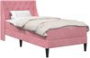 vidaXL Bettgestell mit Matratze mit Matratze Rosa 90 x 200 cm Samt 3414774 Bild 3